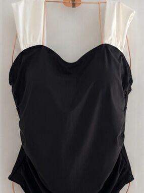 Black and White One-Piece Swimsuit